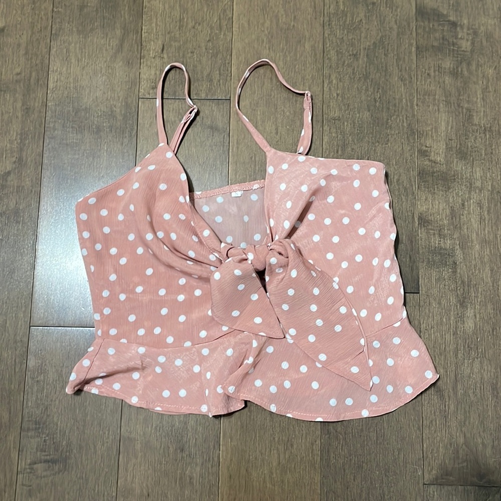 Polka dot crop top